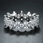 Женское кольцо из циркония Gu Li, модное кольцо с полным покрытием из меди, аксессуары для свадьбы, вечеринки, корейский размер 6-10