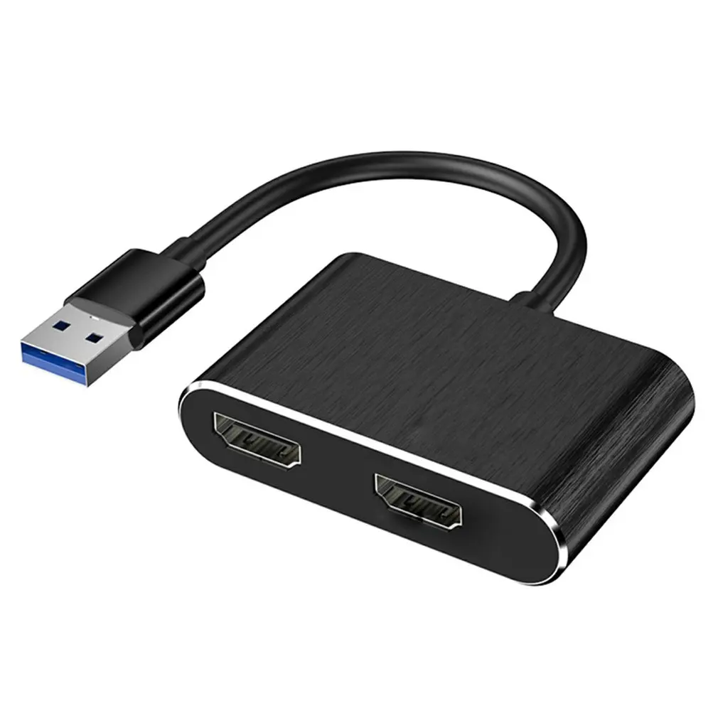 

USB 3.0 to Dual HDMI-Compatible USB 3.0 PD Converter 3 in 1 USB Dock Station Hub 5Gbps Adapter Cable For Phone Macbook Laptop TV