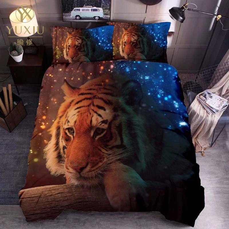 

YuXiu, классический пододеяльник, наборы, 3D животное, тигр, черное постельное белье, постельное белье, полный, королева, король, одиночный, Твин,...