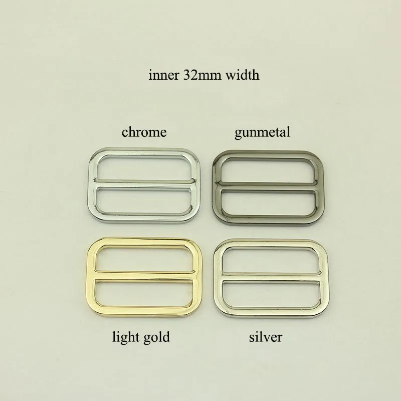 

5pcs 32mm Bags Strap Buckles Metal Slider 1.2inch Tri Glide Adjust Belt Buckle for Webbing Shoes Clothes Leather Part Accessory