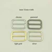 5pcs 32mm bags strap buckles metal slider 1 2inch tri glide adjust belt buckle for webbing shoes clothes leather part accessory