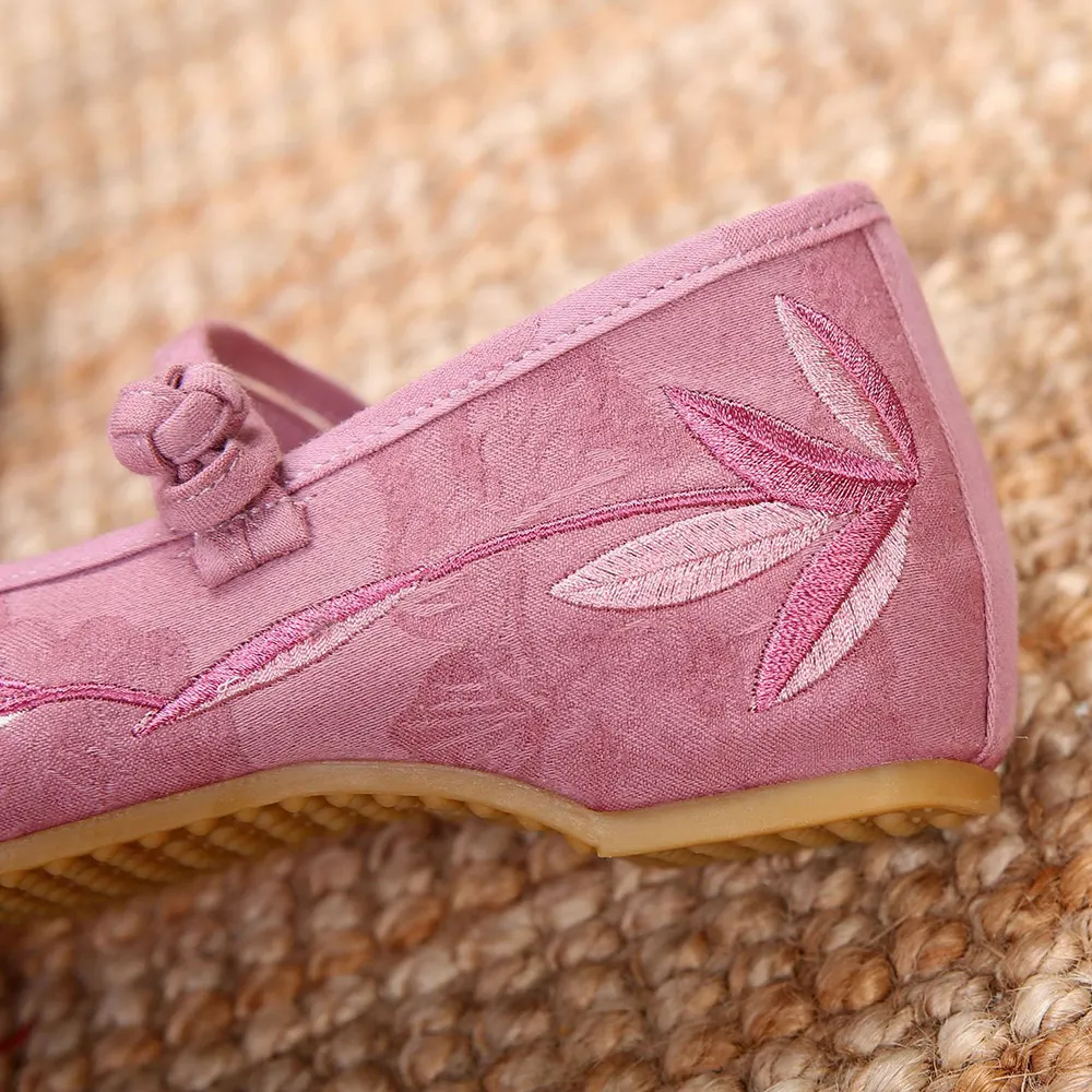 Veowalk жаккардовая хлопковая вышитая Женская удобная обувь на плоской подошве