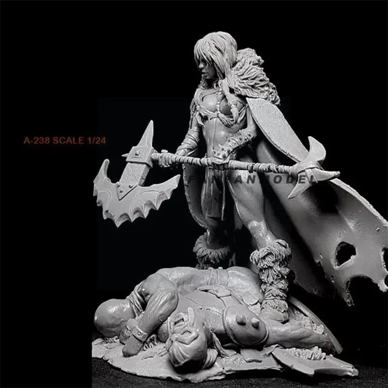 1/24 75mm Resin Figure Model Kit Sexy Girl Barbarian Unassambl Unpainted | Building Kits