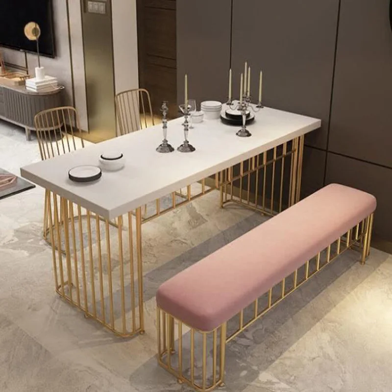 Европейский железный стол из цельной древесины золотой журнальный столик для