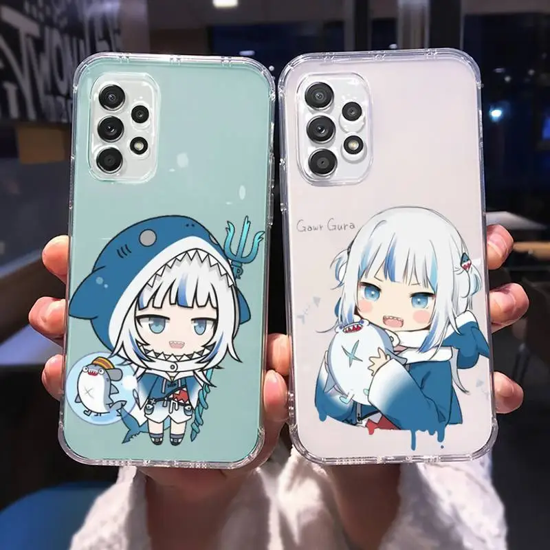 

lolis anime character gawr gura Phone Case For Samsung A 51 50 52 12 21s 31 40 70 71 note S 20 10 21 ultra plus fe clear case