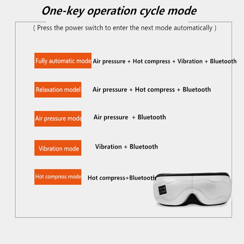 Смарт-синий зуб музыка глаз маска для массажа Беспроводной воздуха Давление