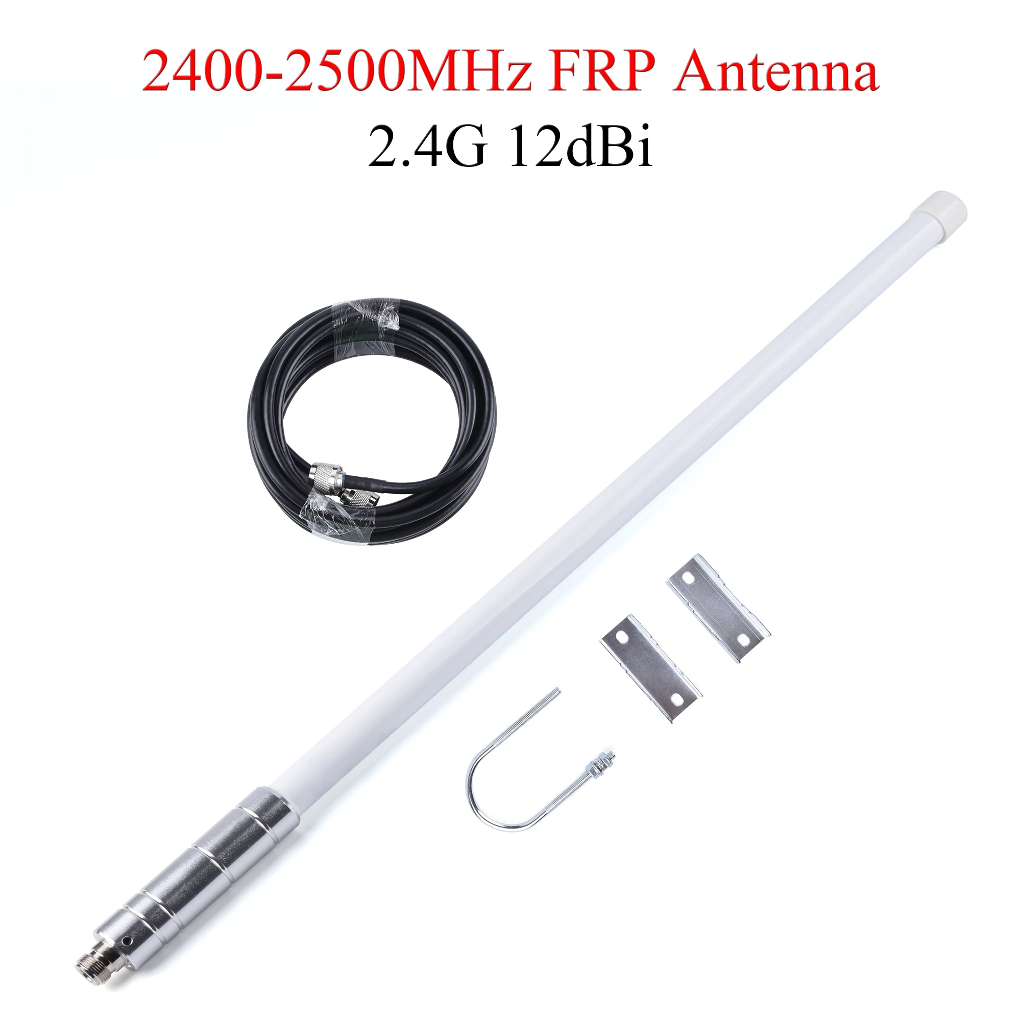 2.4G 12dBi Antenna 2400-2500MHz FRP Outdoor Wireless Communication Antenna N Female For Router Booster Amplifier Modem