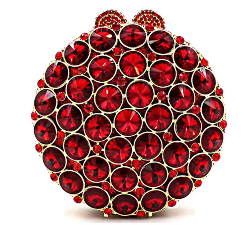 

New Red Blue Color Women Bridal Bag Evening Bag Luxury Rhinestone Clutch Bags Crystal Handbags Party purse Wedding Clutches Bags