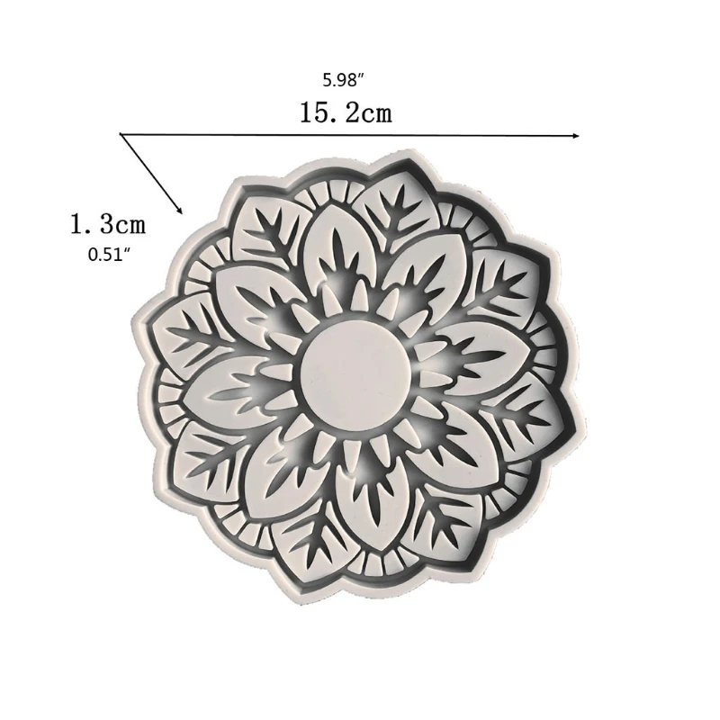 

Sunflower Coaster Epoxy Resin Mold Serving Plate Tray DIY Crafts Silicone Mould E56F