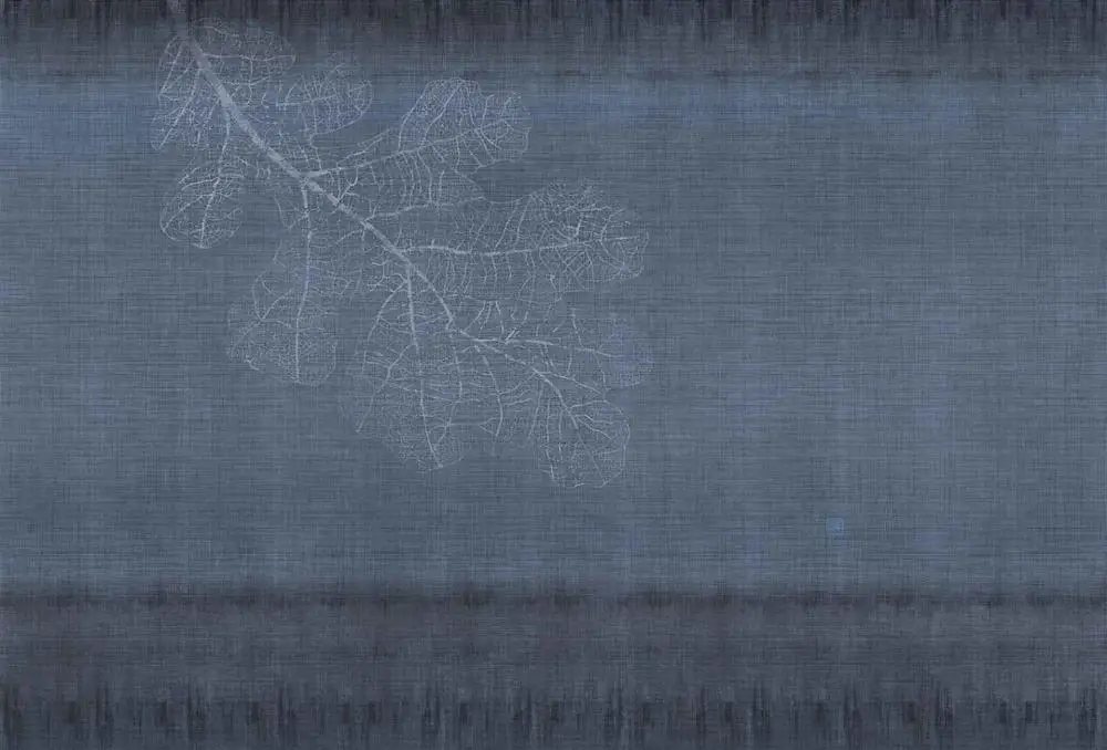 Gray-blue MASAR Original simple color fresco old room living room dining room business background wall wallpaper Oak leaf - Цвет: Gray-blue