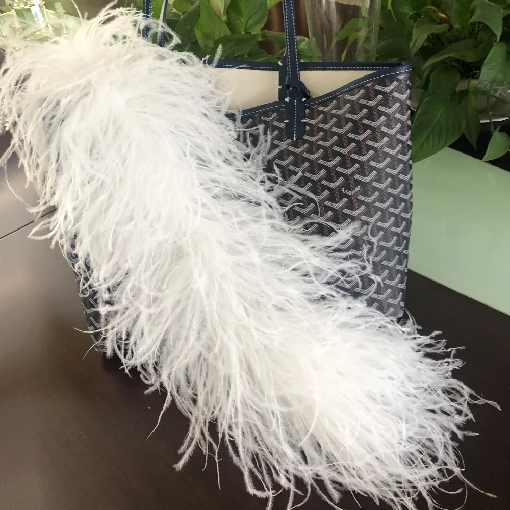 

10ply White Feather Boa Natural Fluffy Ostrich Feather Ribbon Trim 50cm Long Wedding Carnival Dress/skirt Decoration Feathers