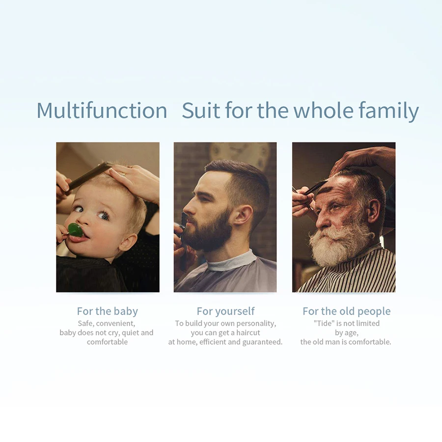 6 в 1 Профессиональный цифровой триммер для волос аккумуляторная электрическая