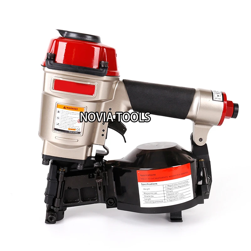 Pneumatic15 Degree Roofing Coil Nailer Pallet Nail Gun for 19-45mm Wire Welded Coil CRN45