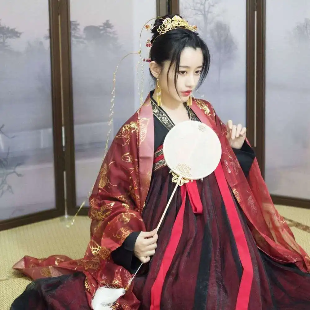 Beauté maquillage nouveau traditionnel chinois платье ханьфу printemps et automne modèles два pieces pleine poitrine fée jupe| |