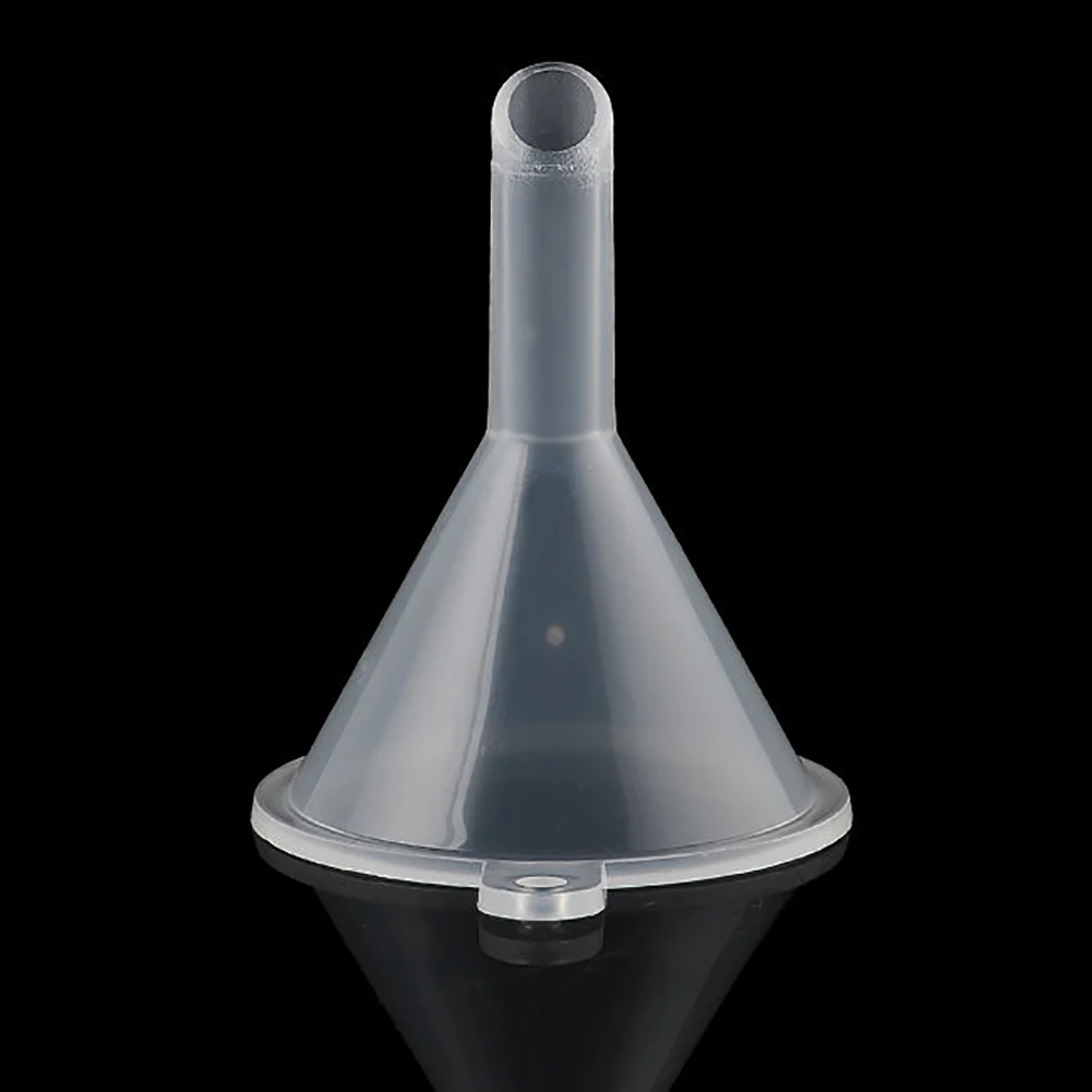 10Pcs Clear Plastic Mini Liquid Oil Funnels for Perfume Diffuser Bottle Lab and clear design Light weight easy to carry |