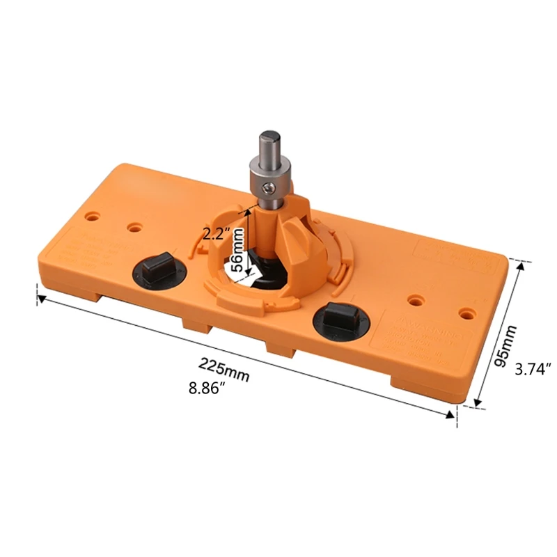 

1set Concealed 35MM Cup Style Hinge Jig Boring Hole Drill Wood Cutter Carpenter Guide Woodworking DIY Tool Yellow/Blue