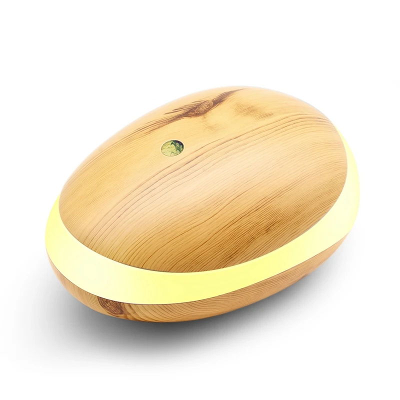 

HOT-200Ml Air Humidifier Essential Aroma Oil Diffuser Ultrasonic Wood Grain Humidifier US Plug