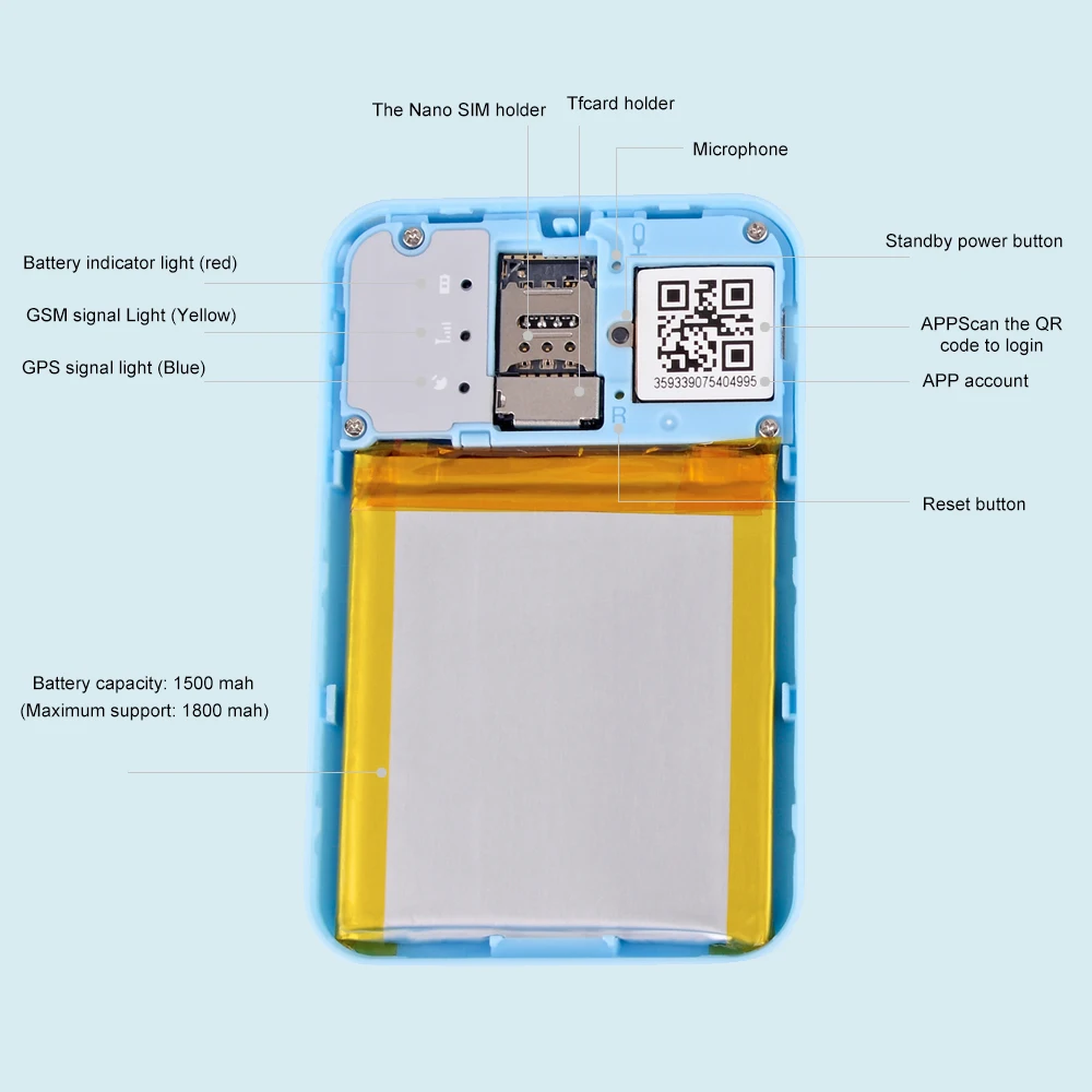 Docooler GPS трекер работник студент ID карта сумка бирка кошелек позиционирование