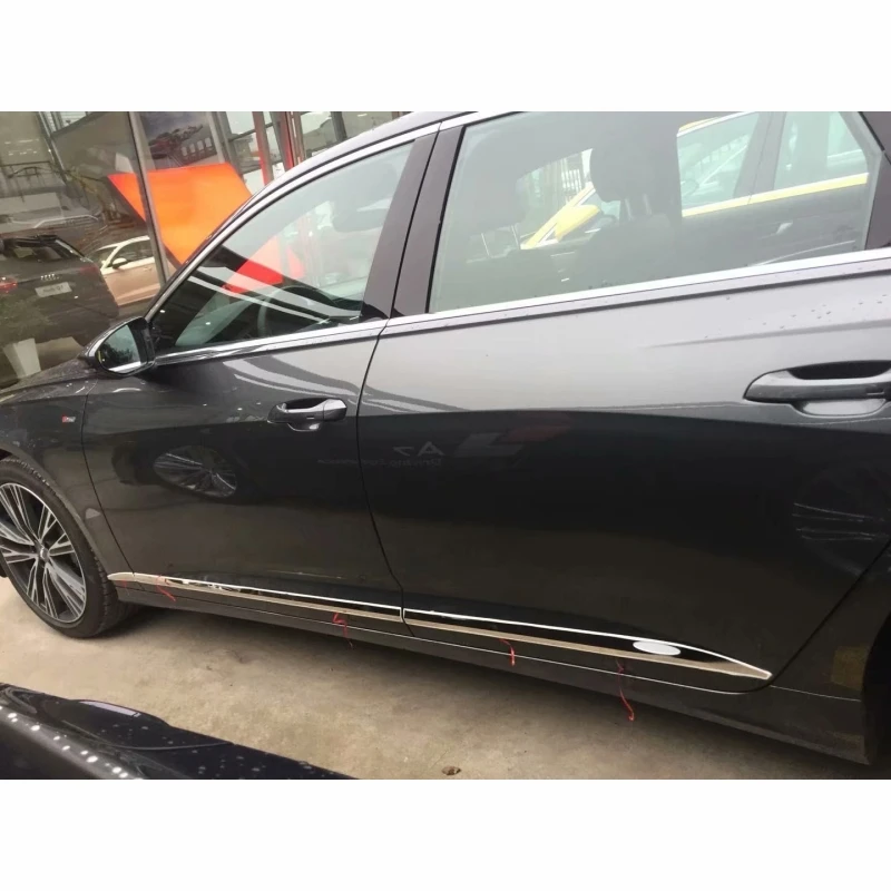 

Подходит для Audi A6 C8 2019 2020 ABS углеродное волокно, боковая дверь, молдинг, линия, крышка, отделка, протектор, украшение, внешние аксессуары