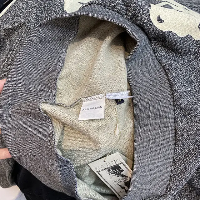 

Oversize Skeleton Bone Printed Sweatshirt O-Neck Men Women 1:1 High Quality Cotton Casual Kapital Hoodie Pullover