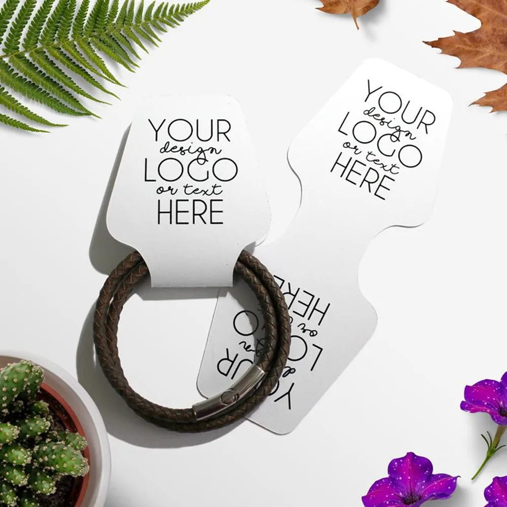 Пользовательские складные бирки для аксессуаров волос обертывание резинки