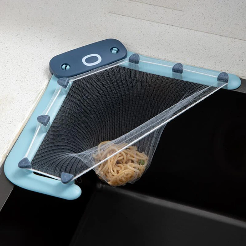 

Кухонная треугольная стойка для хранения мусора, кухонный подвесной держатель для мелкой сетки с тройным держателем