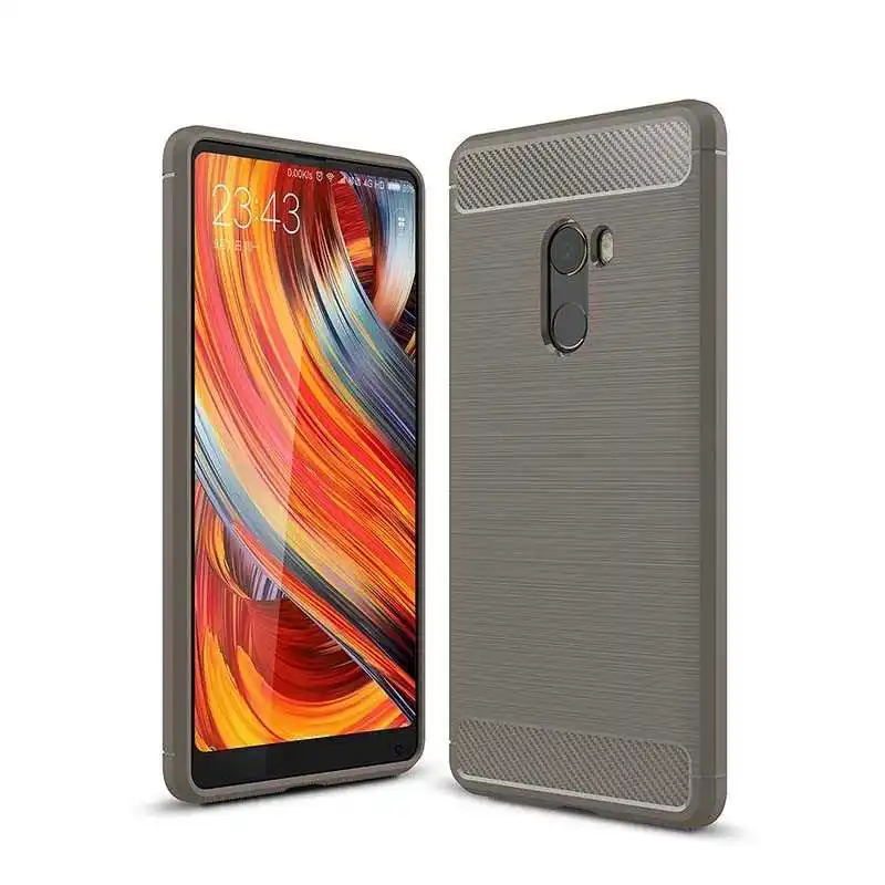 Gray Mokoe mi модный Ударопрочный Мягкий силиконовый для Xiaomi mi Mix 2 Чехол для Xiaomi mi x2, чехол для телефона - Цвет: Gray