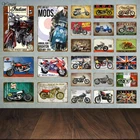 Жестяные знаки с американским мотоциклом, винтажный декор для стен, для гаража, бара, паба, декоративная тарелка, железная живопись, YA038, металлическая табличка в стиле ретро