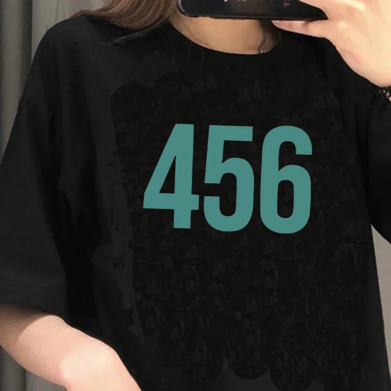 

Футболка с принтом игра кальмаров, футболка, Мужская одежда для пары, милый летний топ в стиле Харадзюку, ольччан, Харадзюку, 2021