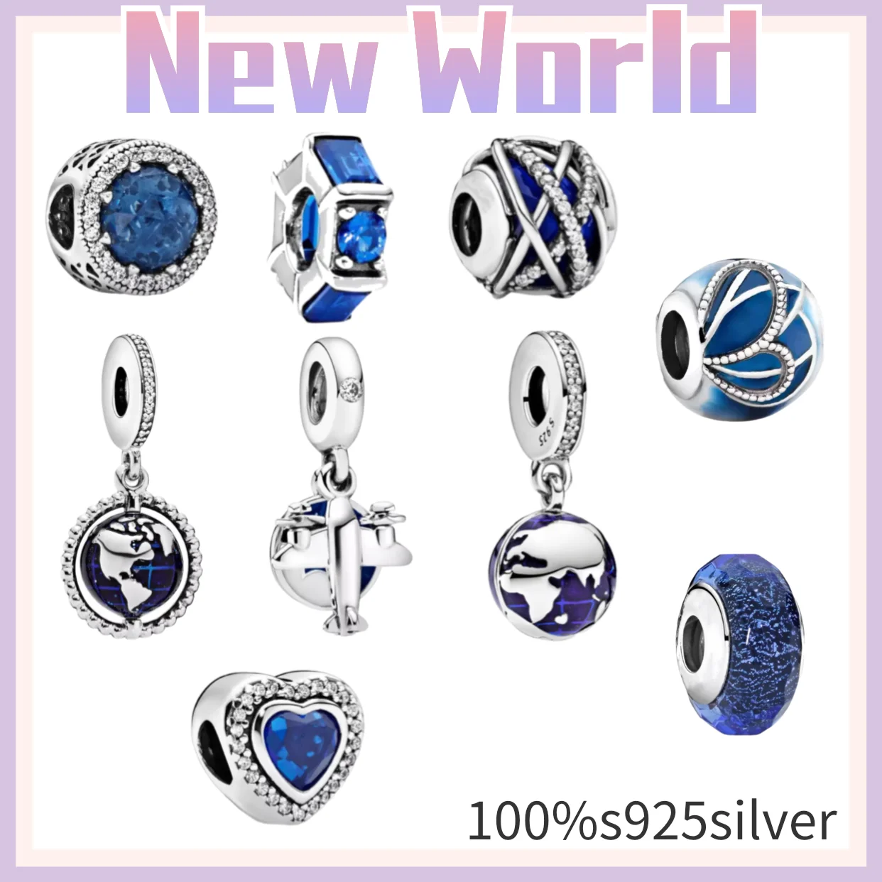 

100% 925 sterling silver DIY beads fit original Pando charms silver 925 Bracelet for women fashion jewelry