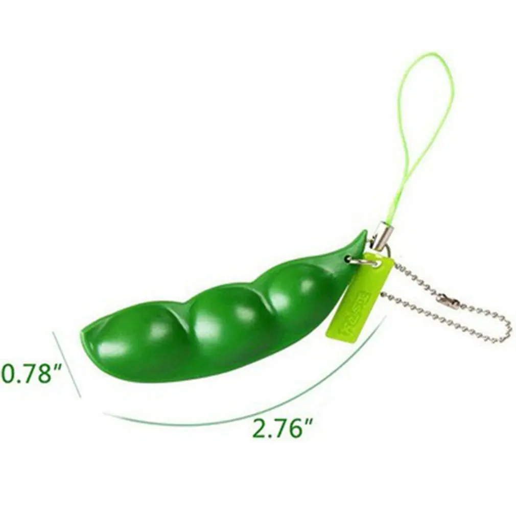 

NEW Squeeze Edamame Squeeze Squeeze Music Key Chain Relief Edamame Relaxation Vent Small Toy Key Chain