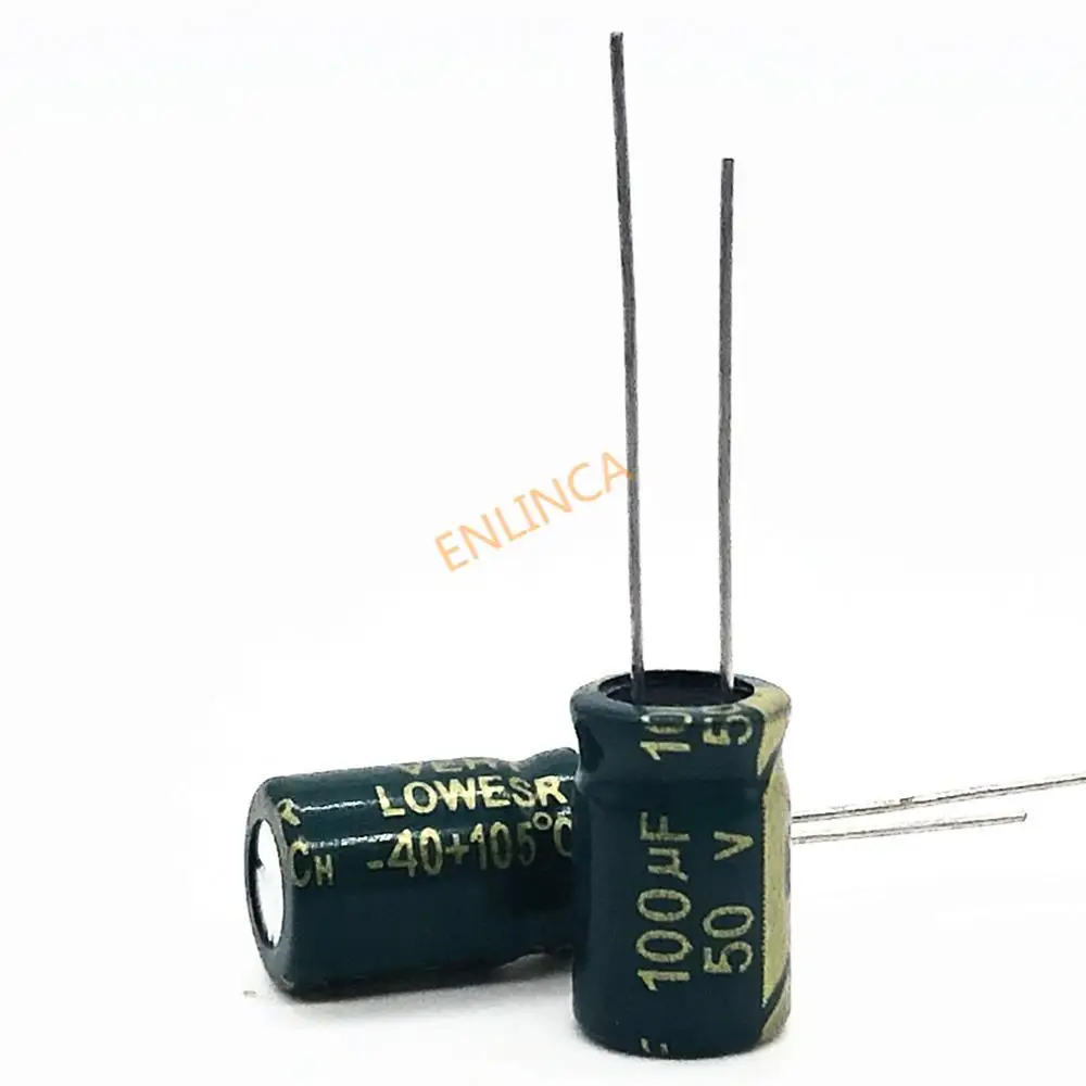 50V 100UF 8*12 высокочастотный низкоимпедансный алюминиевый электролитический
