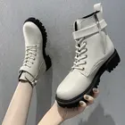 Кожаные Ботинки Martin на платформе для женщин в стиле ретро, красивые студенческие ботинки на толстом каблуке, локомотивные короткие ботинки для увеличения роста, женские ботинки 2021