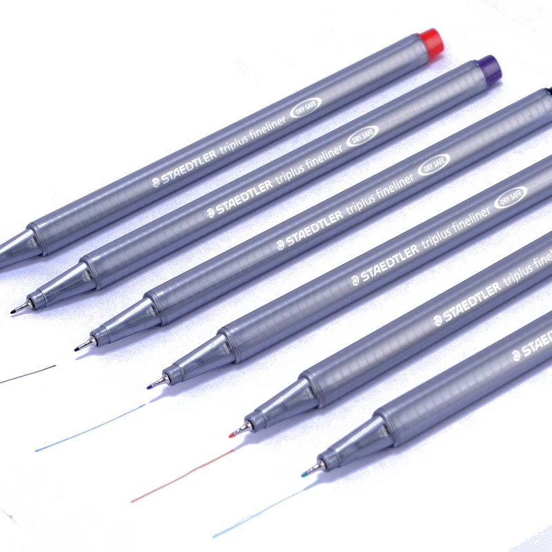 Staedtler 334 42 Triplus Fineliner авторучки 0 3 мм маркер с металлическим плакированным