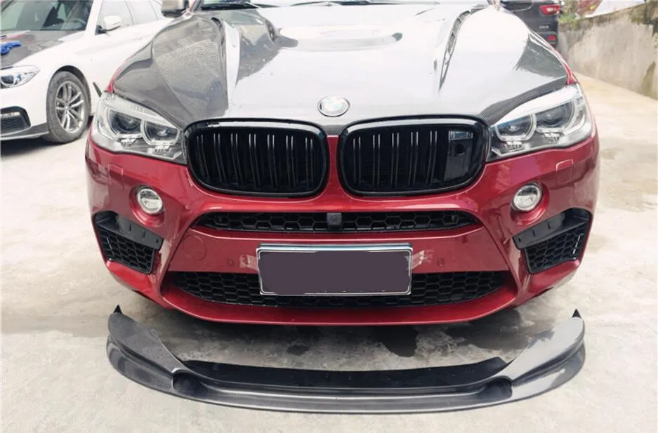 3D стильная углеродная волоконная Передняя бампер губа задний диффузор боковые