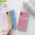 Силиконовый чехол с пузырьками для iPhone 6, 6s, 7, 8 Plus, X, XR, XS, 11, 12 Pro Max, SE