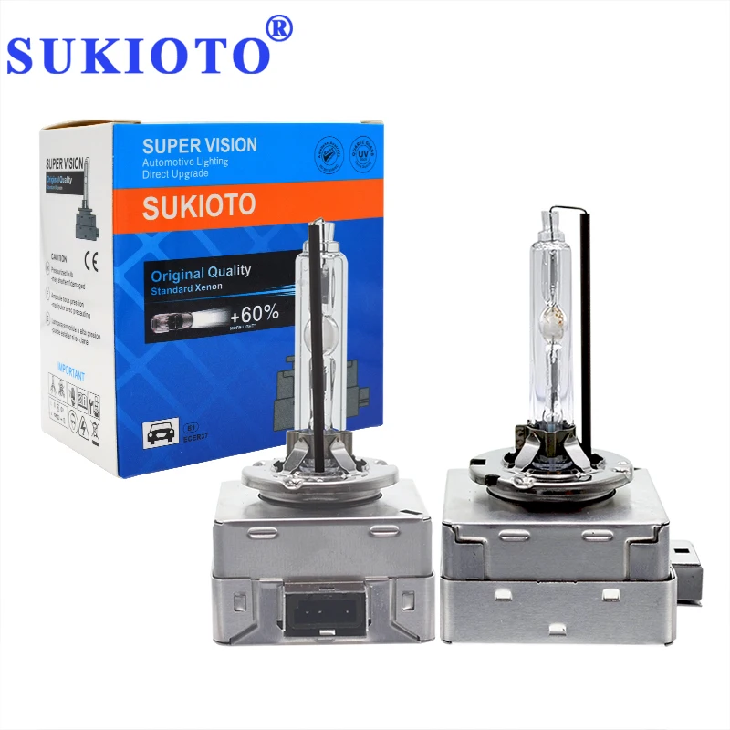 SUKIOTO 2 шт. 55 Вт D1S Ксеноновые лампы 35 D3S Авто головной светильник 4300 К 5000 6000 8000