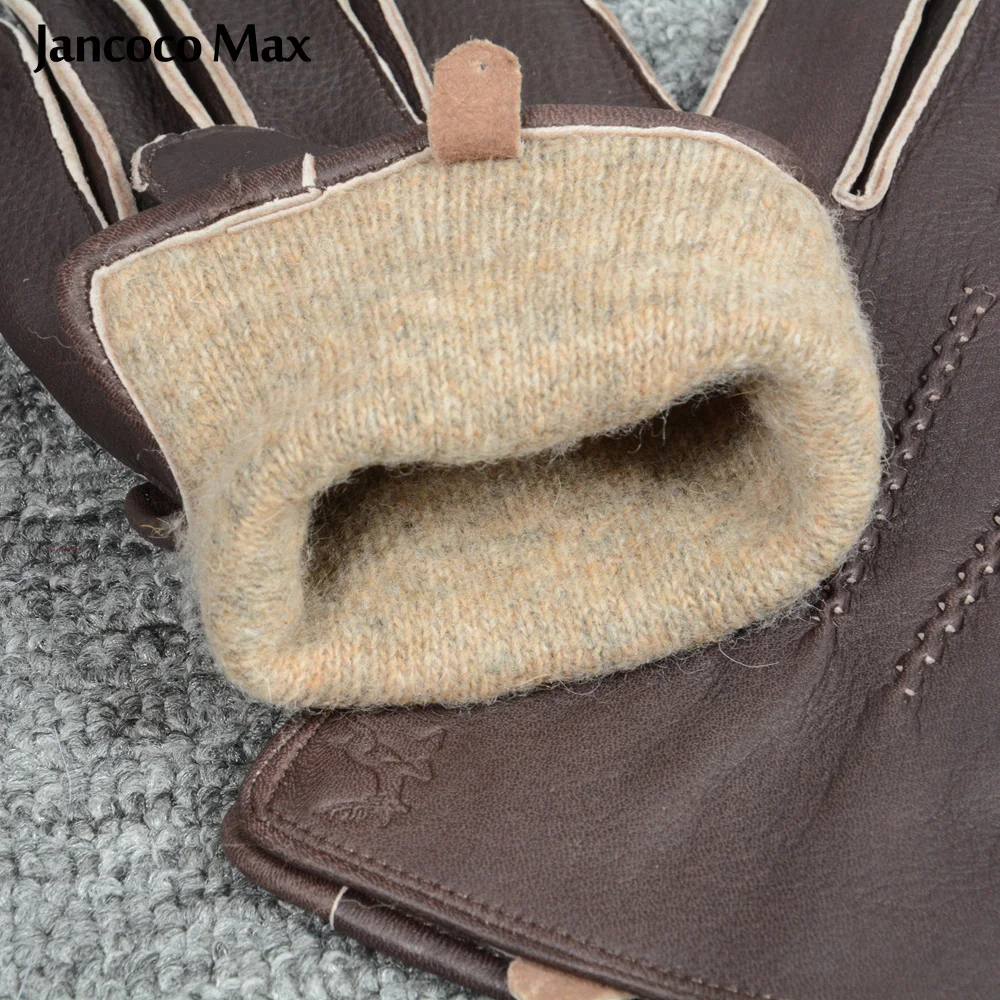 Jancoco Max модные перчатки из натуральной оленьей кожи осень-зима уличные варежки