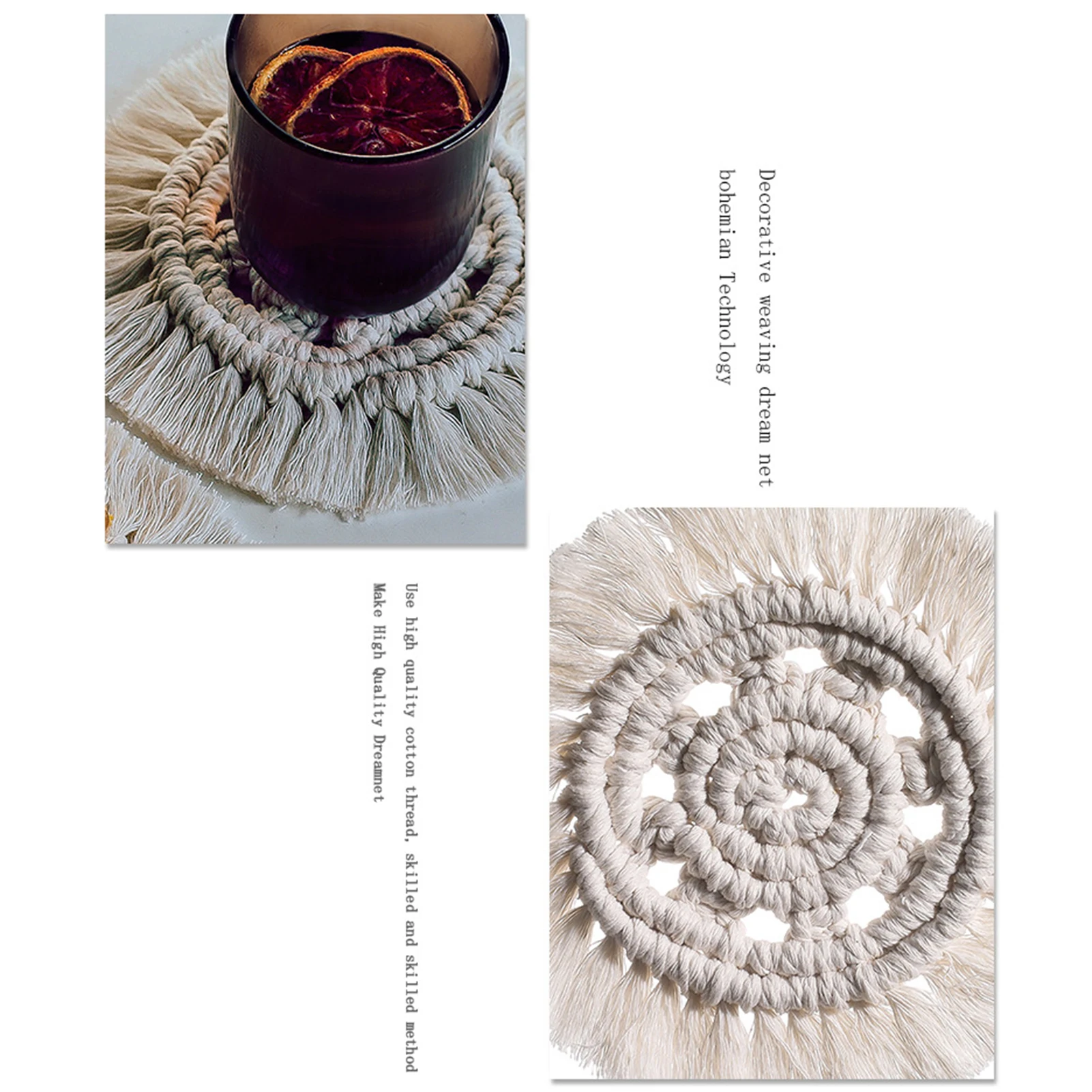 Скандинавские богемные кисточки круглые хлопковые кофейные чашки коврик для