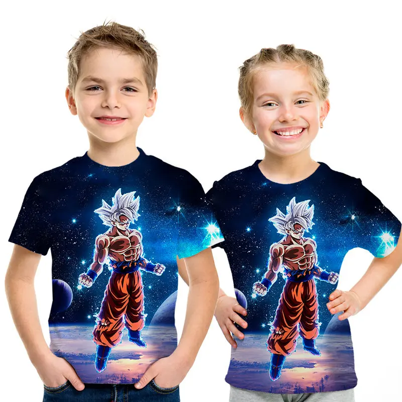 Супер Saiyan Son Goku/детская футболка для мальчиков и девочек модная папы мамы ребенка