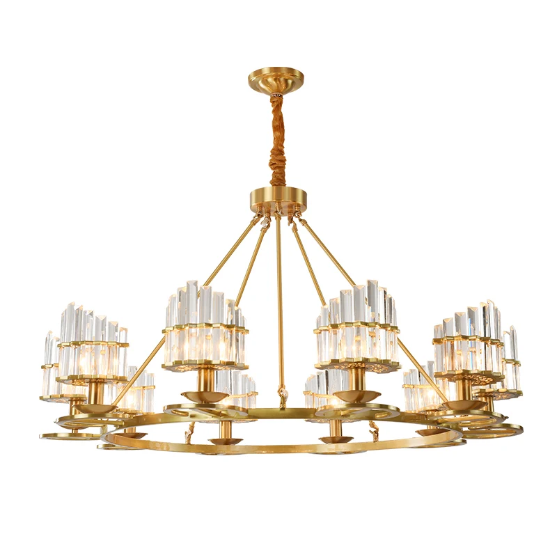 

full copper Modern chandelier lamp ceiling gold lighting 6 lights Nordic home decoration