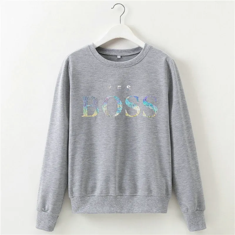 Gray Sparkling Kawaii розовые толстовки Женская одежда уличная хип-хоп Толстовка Harajuku корейская мода студенческий стиль молодых девушек пуловеры с надписями - Цвет: Gray Sparkling
