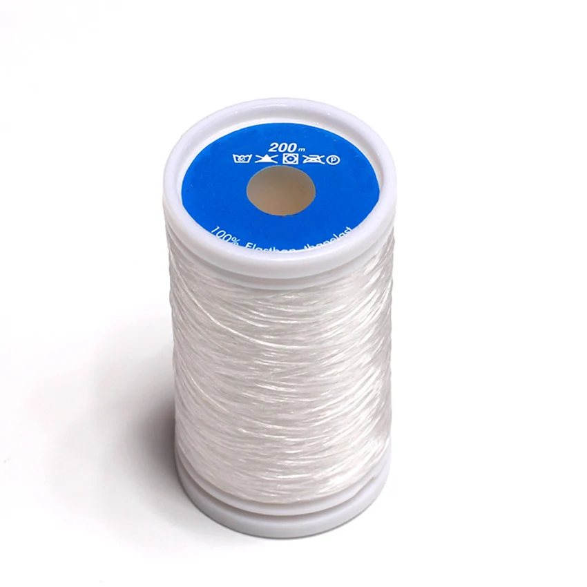 Прозрачный эластичный прозрачный шнур для бисероплетения тянущийся полиэфирный
