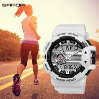 sanda women sports watches female quartz analog led digital clock new fashion girls waterproof watch relogio masculino 599