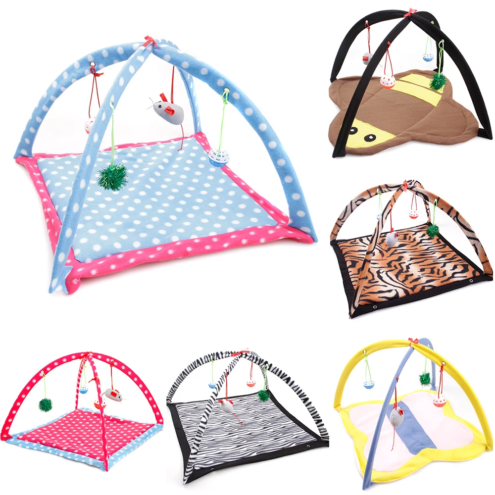 Портативная палатка для кошек кровать подвижной активности коврик одеяло домик