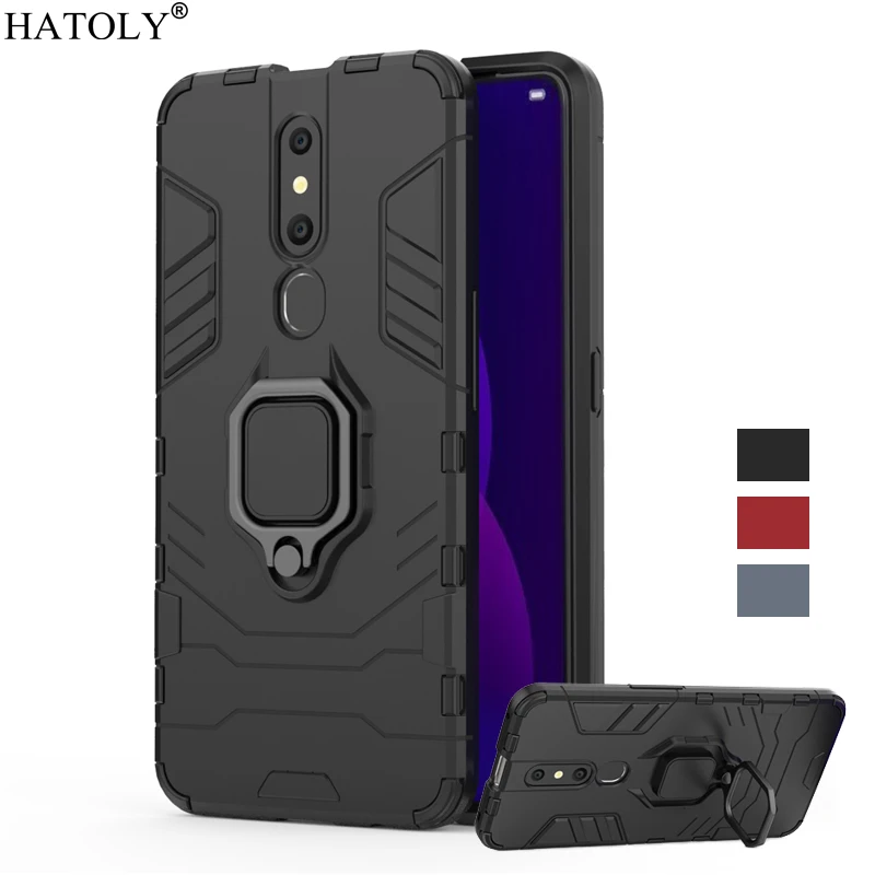 

Cover Oppo F11 Pro Case Shockproof Armor Case For Oppo F11 Pro Magnetic Finger Ring Stand Phone Bumper Cover For Oppo F11 Pro