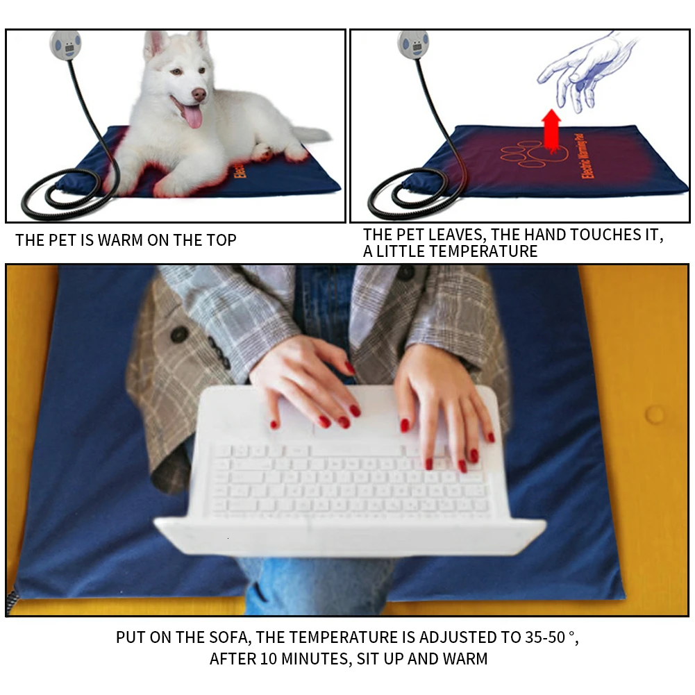 Водонепроницаемая ПЭТ грелка 7 уровень Регулируемая температура электрический с