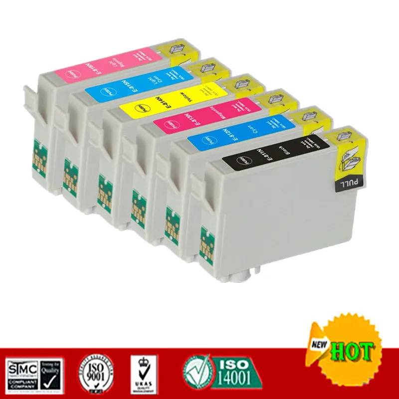 Совместимый чернильный картридж для Epson T0811N T0816N подходит Stylus Photo T50 R290 R295 R390 RX590 RX610