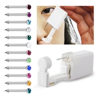 1 unit disposable safe sterile piercing unit for gem nose studs piercing gun piercer tool machine kit earring stud body jewelry