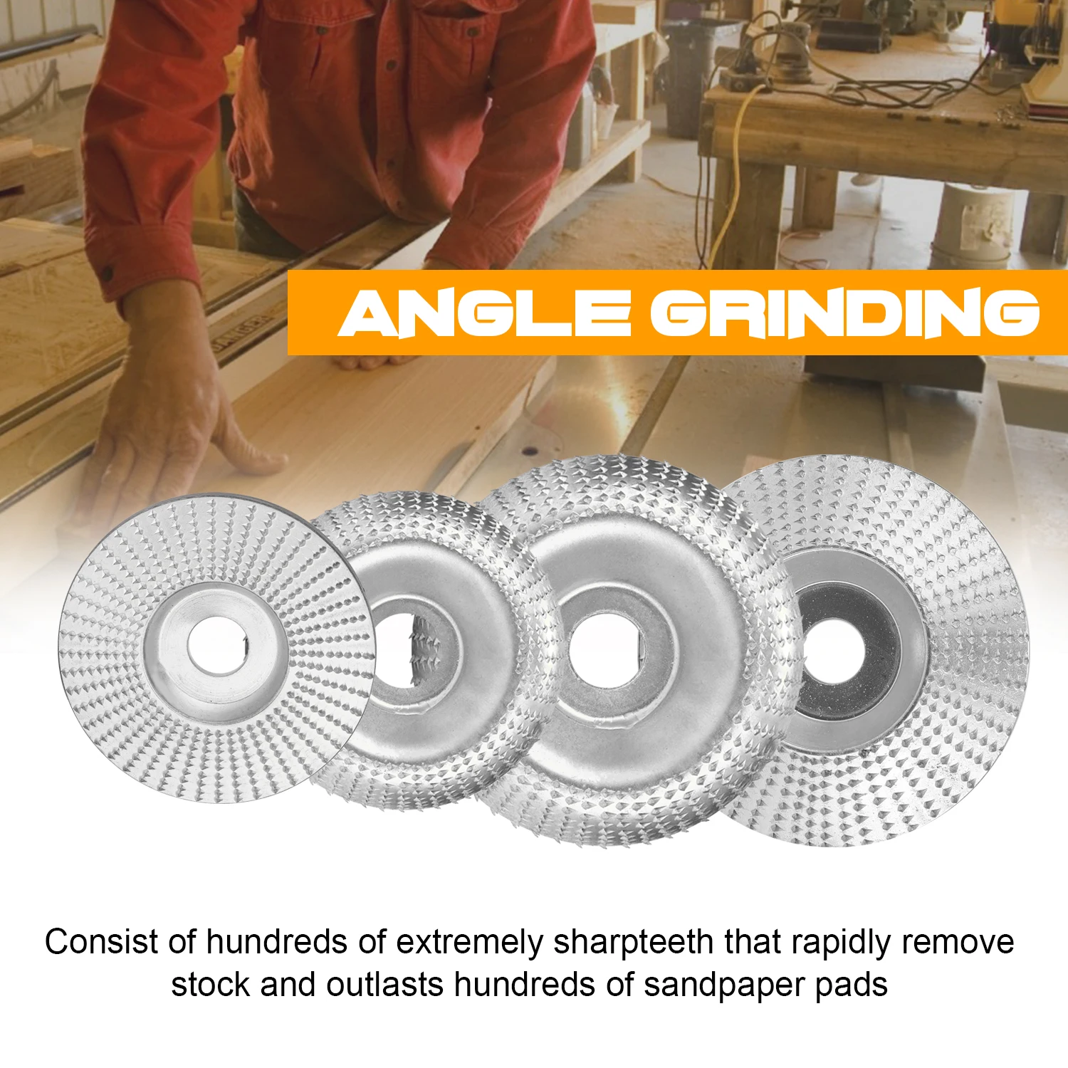 

Angle Grinding Wheel Woodworking Wood Sanding Carving Rotary Tool NO.45 Steel Abrasive Disc for Angle Grinder